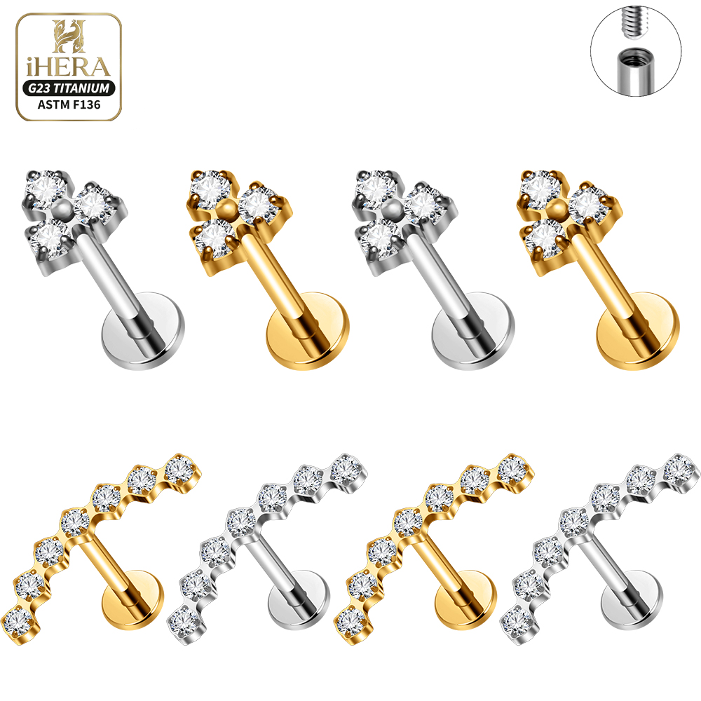 Body Jewelry Flat Back - 16G G23 Titanium Flat Back Tassel