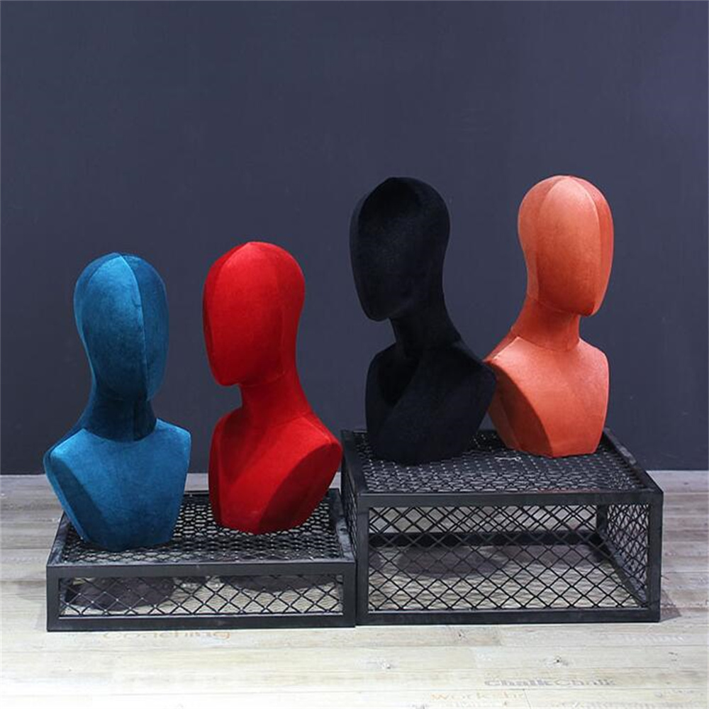 Body Jewelry In Store - 10 Styles Colorful Velvet Headform Props,