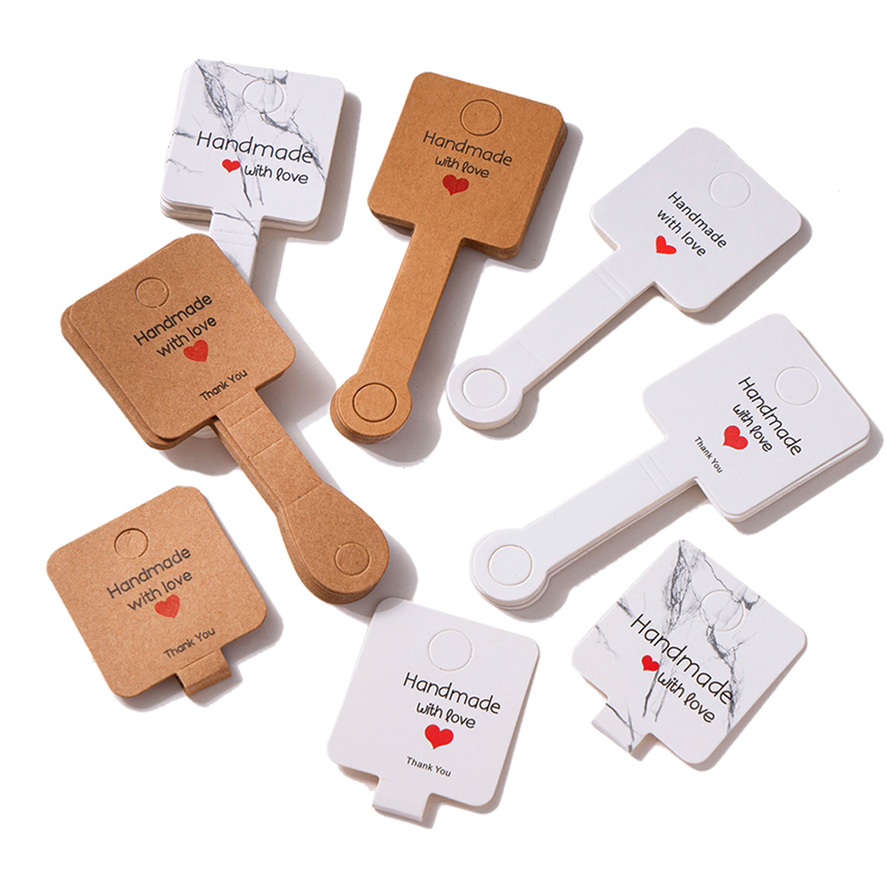Body Jewelry Holder - 50pcs 4x10cm Self Adhesive Kraft Paper