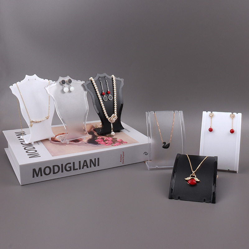 Body Jewelry Holder - Acrylic Mini Necklace Display Mannequin Pendant