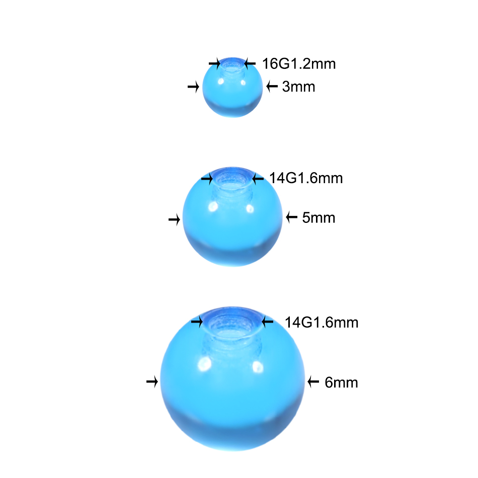 Wholesale Acrylic 3MM 5MM 6MM  - огляд і ціна Body Jewelry Replacement Ball