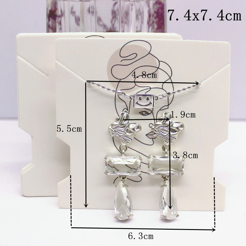 50Pcs 7.4x7.4cm White Paper ca - огляд і ціна Body Jewelry Holder