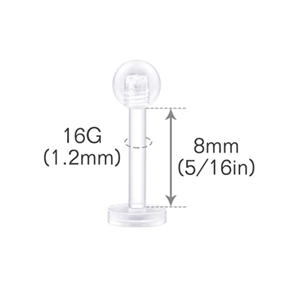 Clear Flexible Forwards Helix  - огляд і ціна Body Jewelry Lip Ring