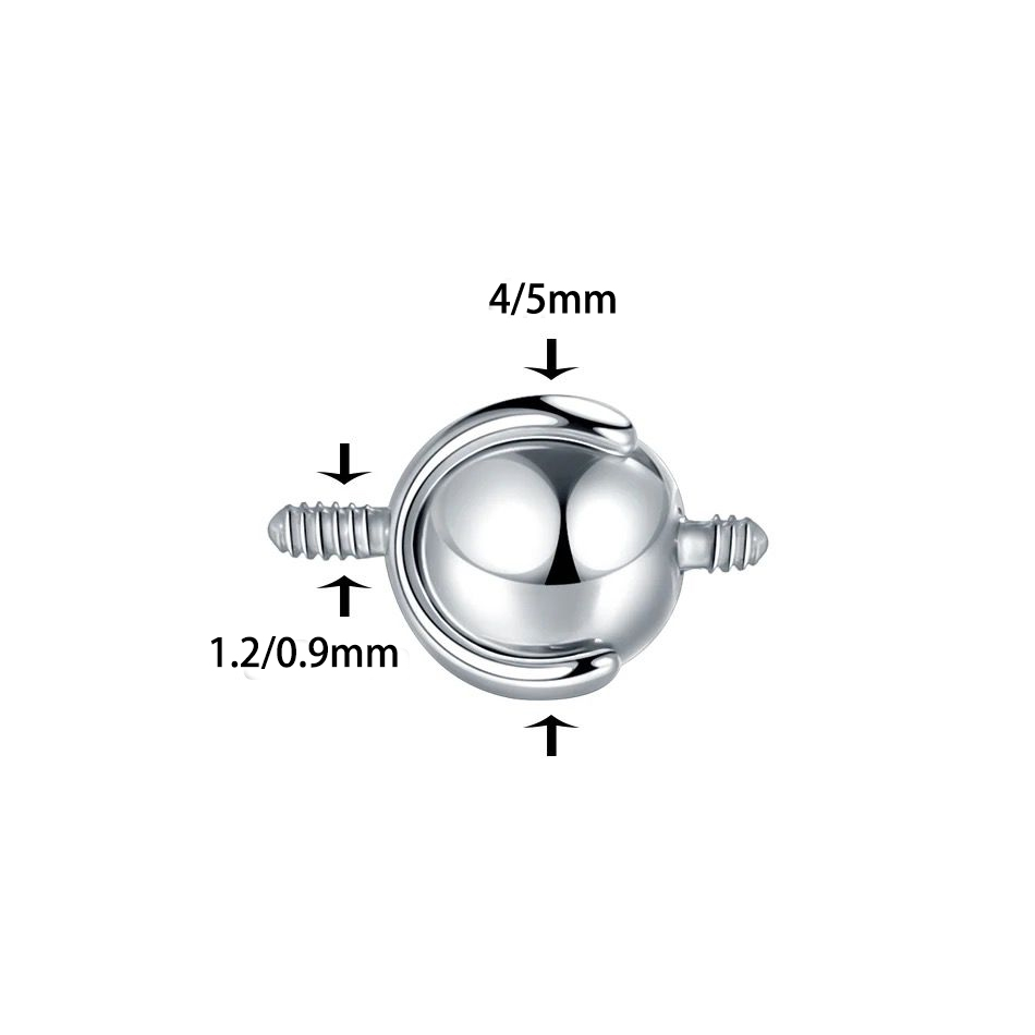 1Pc 16G/14G 4/5mm Industrial B - огляд і ціна Body Jewelry Replacement Ball