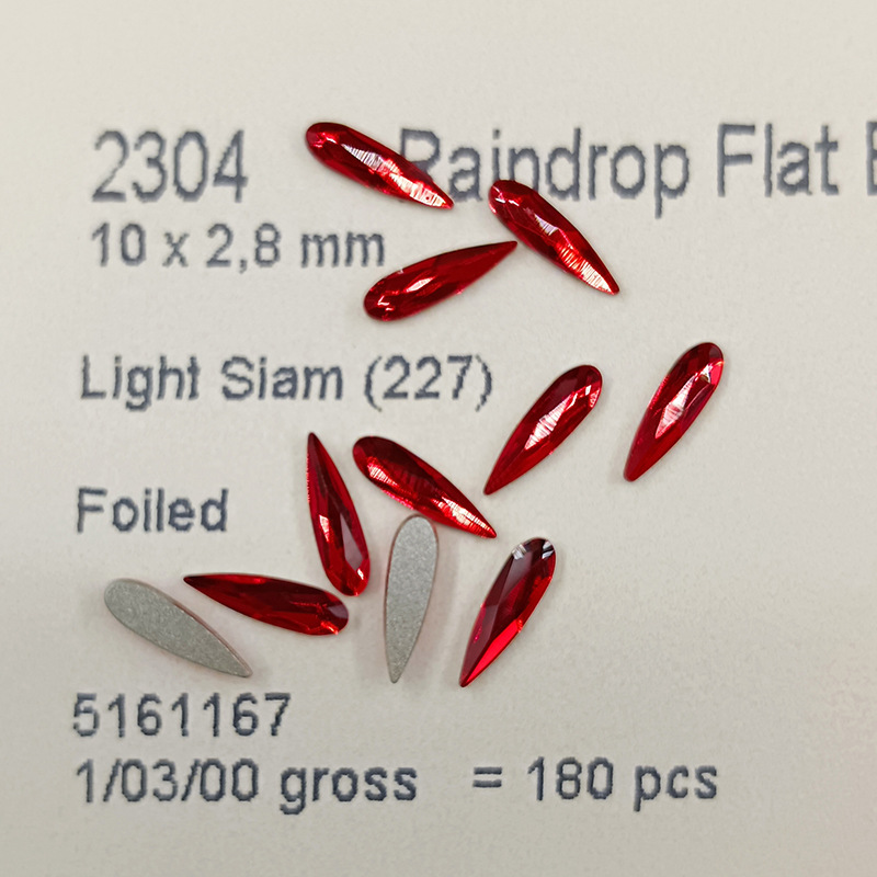 2304 Raindrop Flat Back No Hot - огляд і ціна Body Jewelry Flat Back