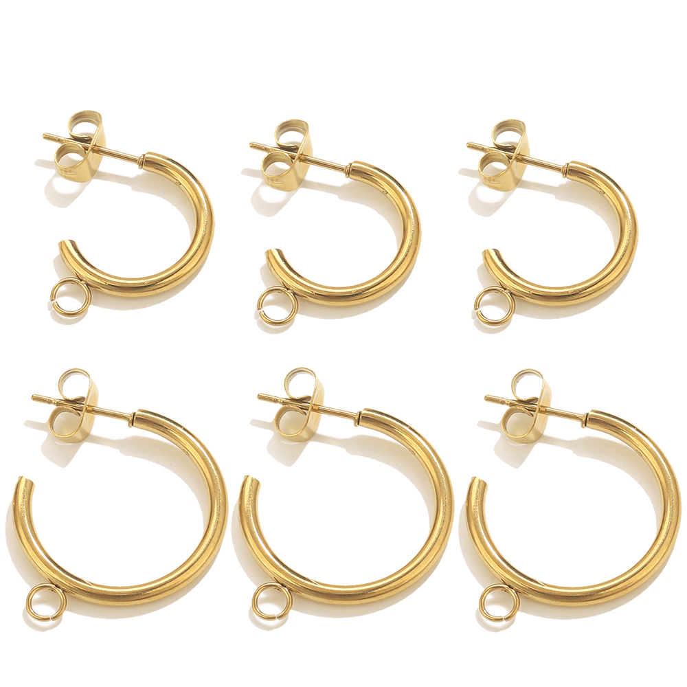 6pcs Stainless Steel C-shape E - огляд і ціна Body Jewelry Diy