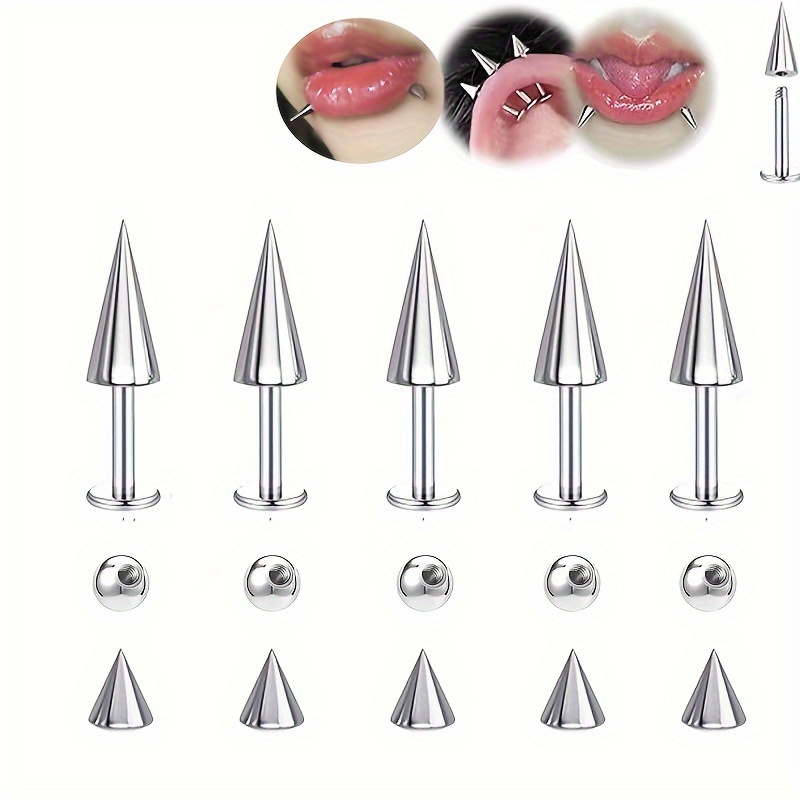 5pcs Spikes Punk Fashion Stain - огляд і ціна Body Jewelry Replacement Ball