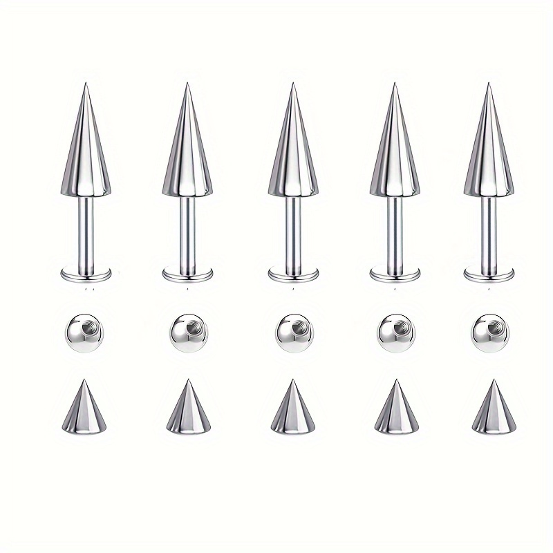 5pcs Spikes Punk Fashion Stain - огляд і ціна Body Jewelry Replacement Ball