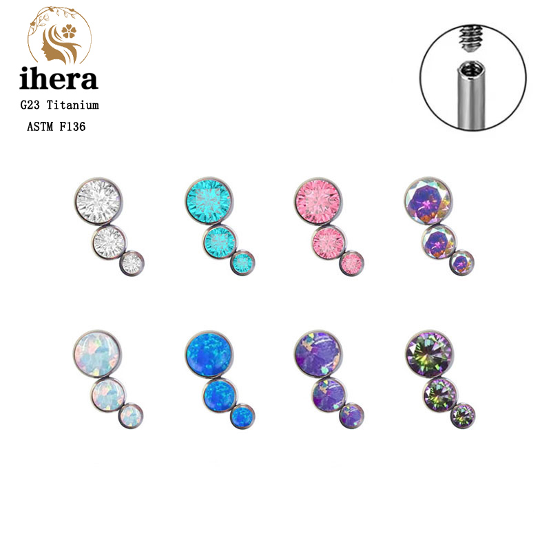 G23 Titanium Round Zircon Flat - огляд і ціна Body Jewelry Lip Ring