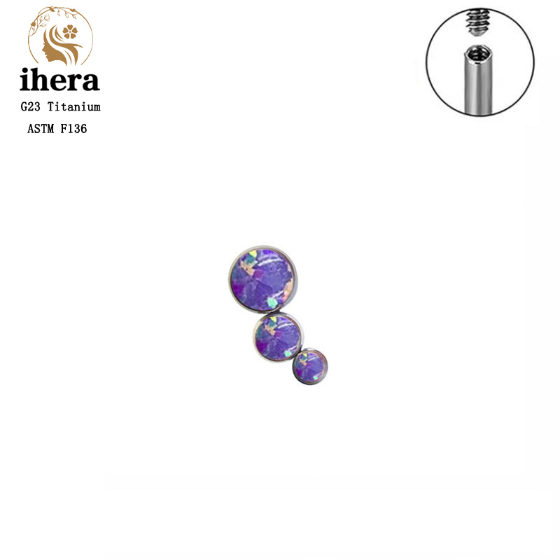 G23 Titanium Round Zircon Flat - огляд і ціна Body Jewelry Lip Ring