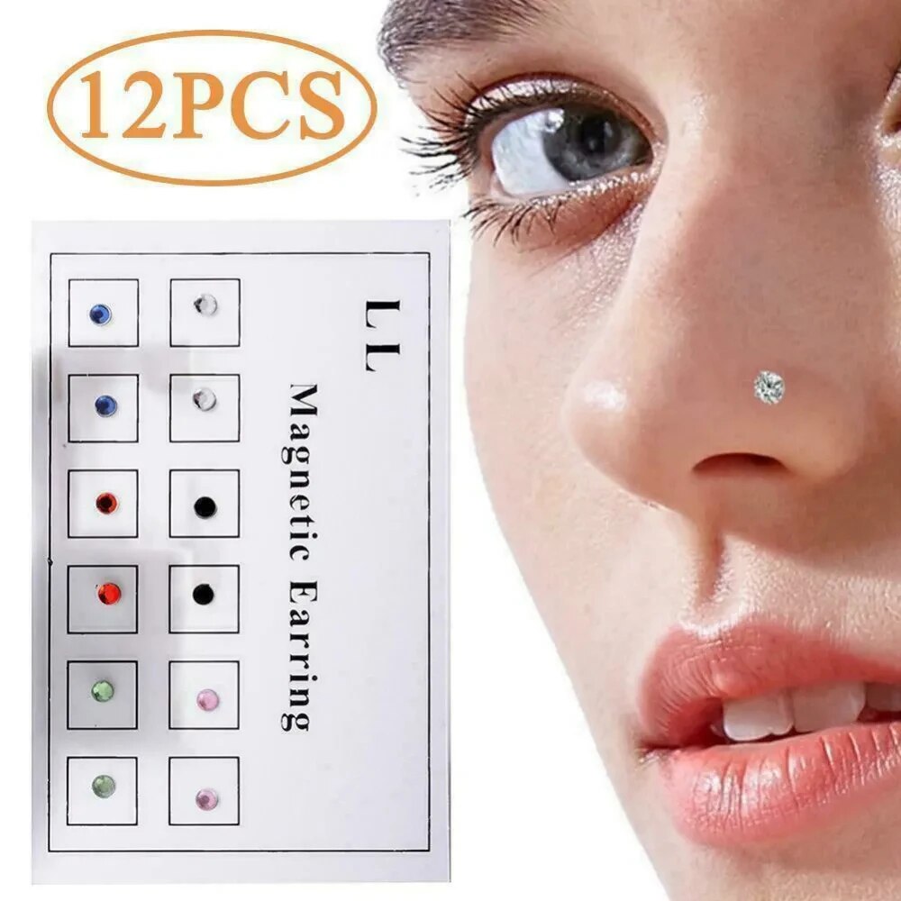 12PCS/Card Fake Cheater Non Pi - огляд і ціна Body Jewelry Lip Ring