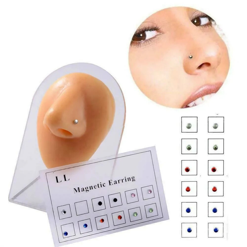 12PCS/Card Fake Cheater Non Pi - огляд і ціна Body Jewelry Lip Ring