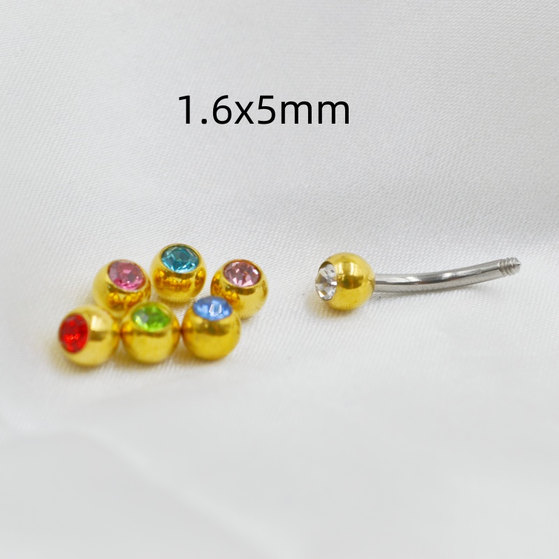 50pcs/lot Crystal Gems Ball Re - огляд і ціна Body Jewelry Replacement Ball