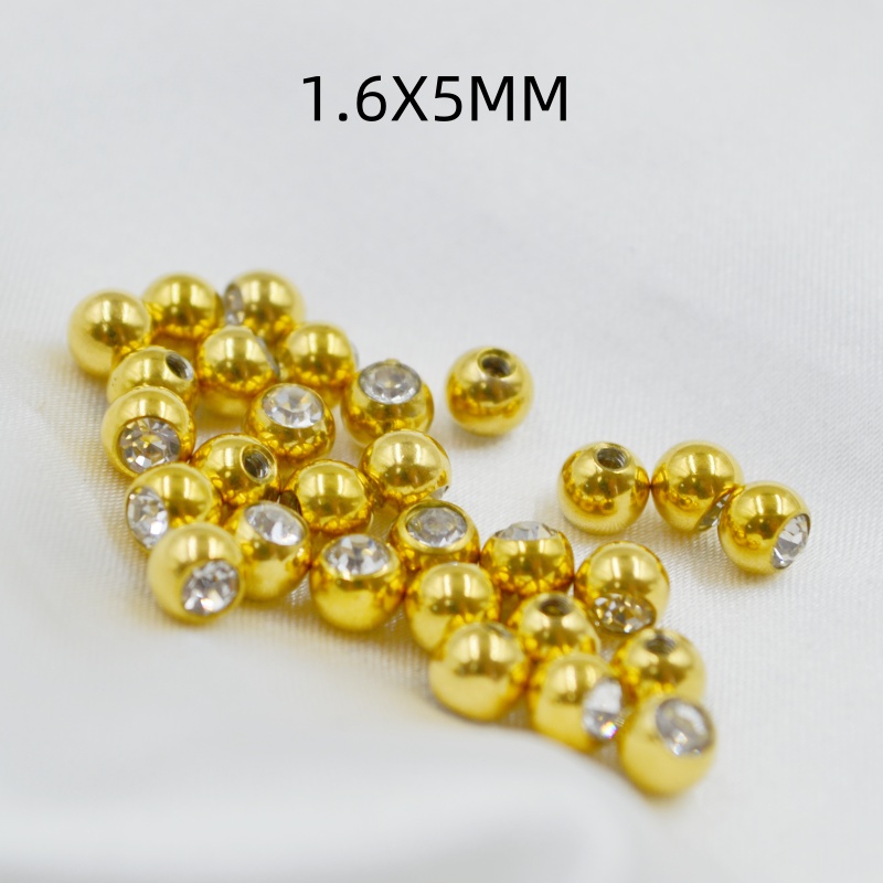 50pcs/lot Crystal Gems Ball Re - огляд і ціна Body Jewelry Replacement Ball