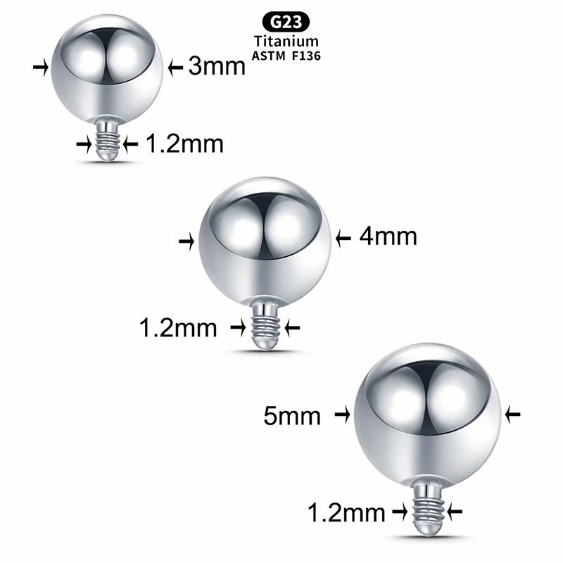1PCS Internally Threaded Ball  - огляд і ціна Body Jewelry Replacement Ball