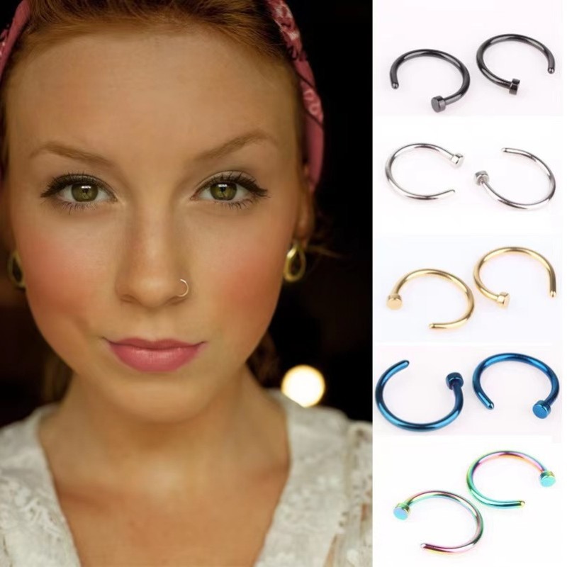 6pcs/lot Punk Jewelry Fake Nos - огляд і ціна Body Jewelry Lip Ring
