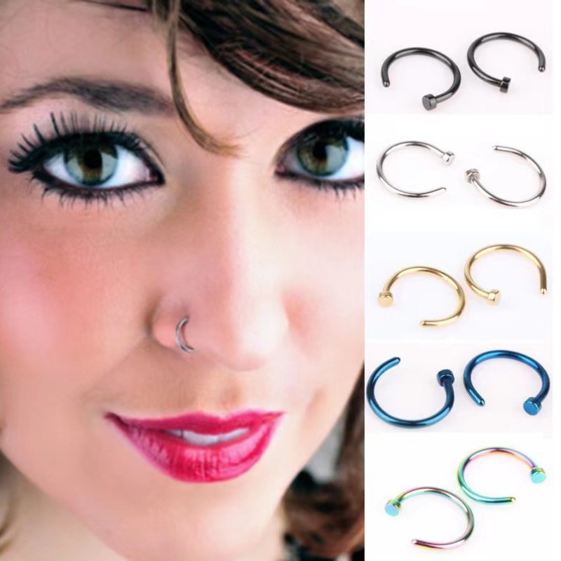 6pcs/lot Punk Jewelry Fake Nos - огляд і ціна Body Jewelry Lip Ring
