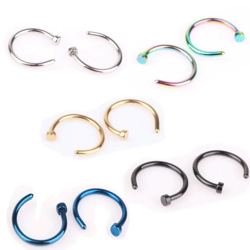 6pcs/lot Punk Jewelry Fake Nos - огляд і ціна Body Jewelry Lip Ring