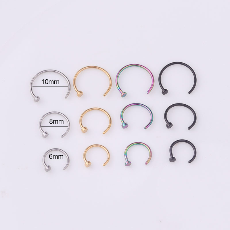 6pcs/lot Punk Jewelry Fake Nos - огляд і ціна Body Jewelry Lip Ring