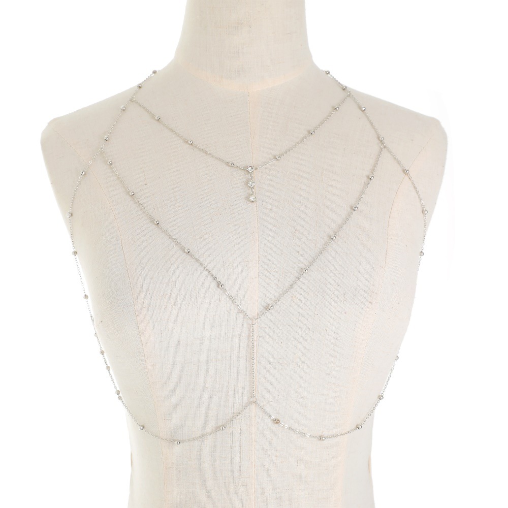 Sexy Crystal Chest Chain Harne - огляд і ціна Body Jewelry Necklace