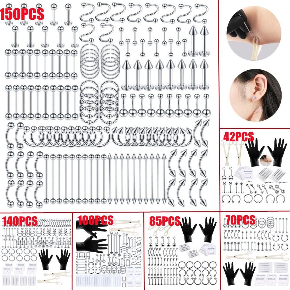 150/140/85/70/42Pcs Body Pierc - огляд і ціна Body Jewelry Lip Ring