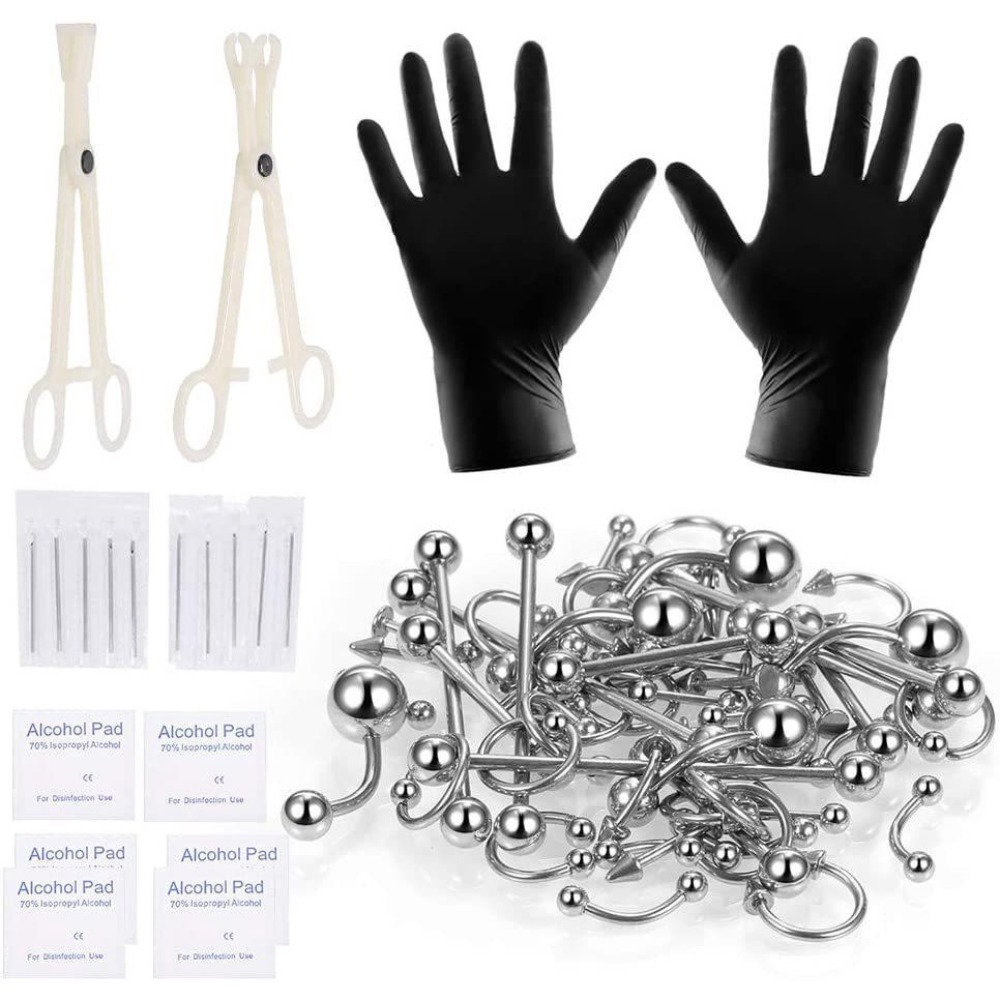 150/140/85/70/42Pcs Body Pierc - огляд і ціна Body Jewelry Lip Ring