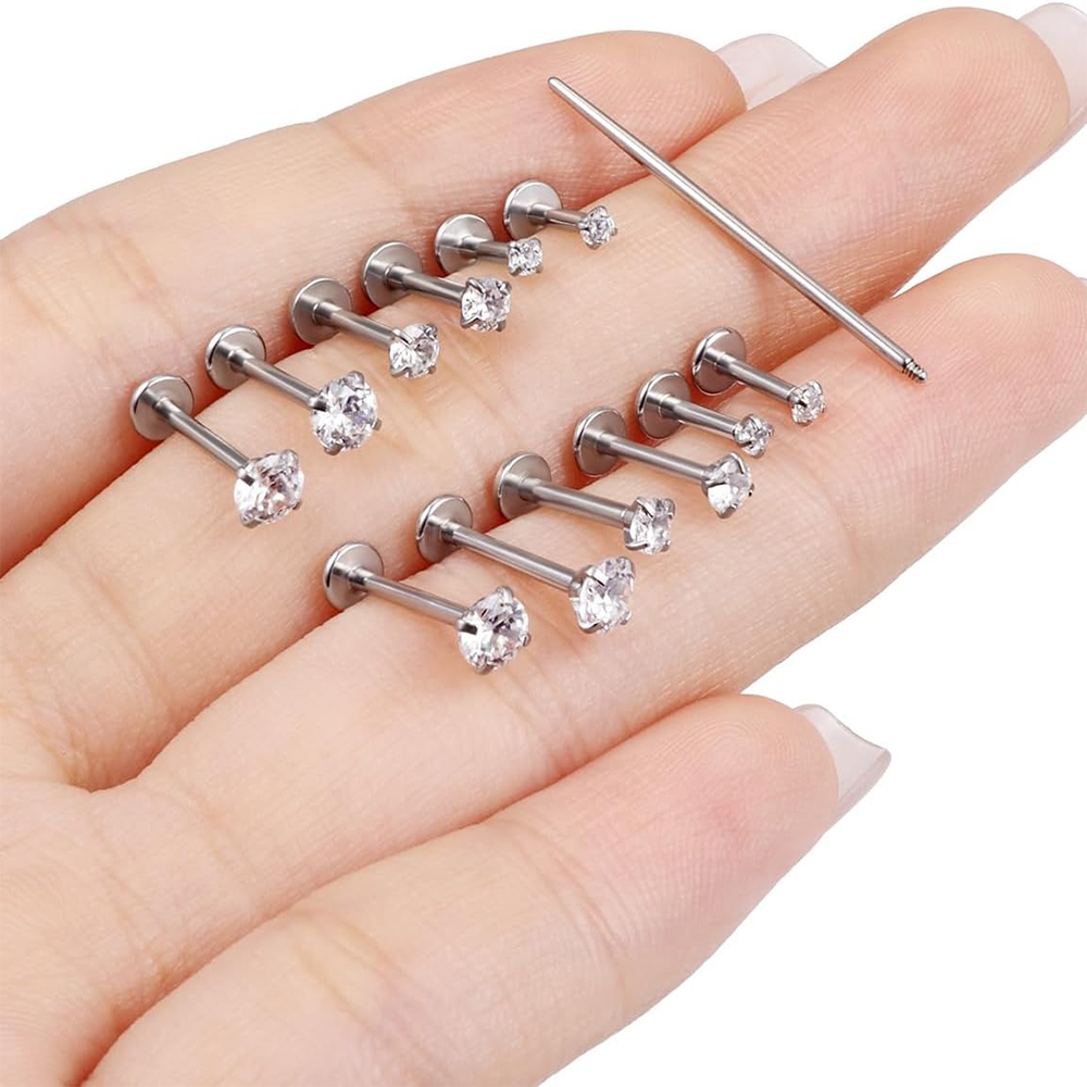 13 PCS Labret Piercing Set Sur - огляд і ціна Body Jewelry Flat Back