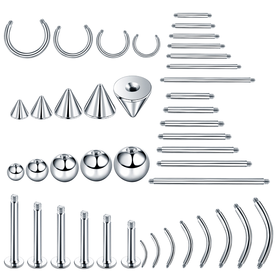 100pcs/lot Steel Earring Barbe - огляд і ціна Body Jewelry Replacement Ball