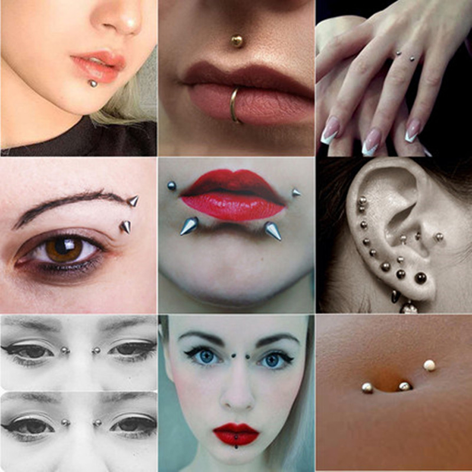 100pcs/lot Steel Earring Barbe - огляд і ціна Body Jewelry Replacement Ball