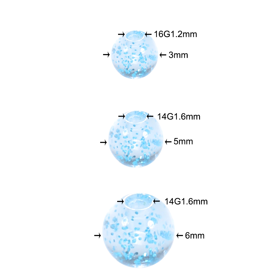 90-120pcs Colorful Acrylic Rep - огляд і ціна Body Jewelry Replacement Ball