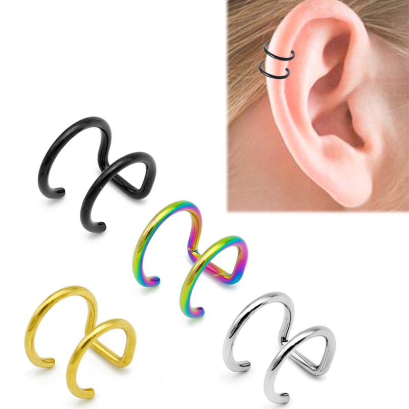 2Pcs 316L Stainless Steel Clip - огляд і ціна Body Jewelry Lip Ring