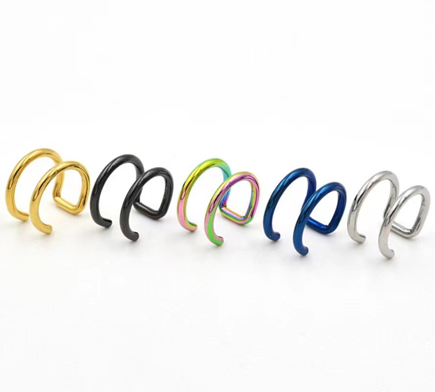 2Pcs 316L Stainless Steel Clip - огляд і ціна Body Jewelry Lip Ring