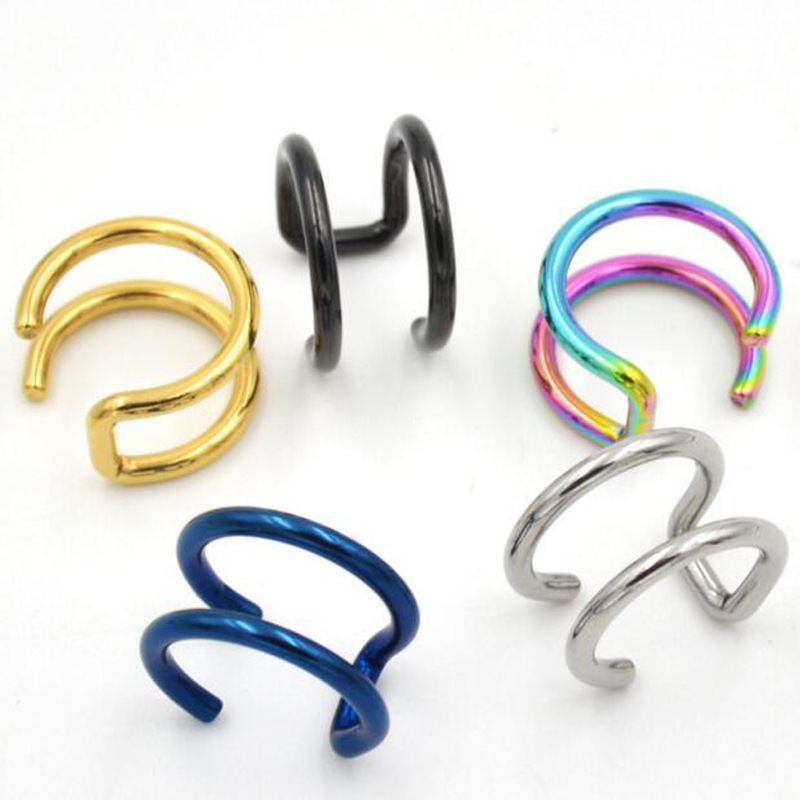 2Pcs 316L Stainless Steel Clip - огляд і ціна Body Jewelry Lip Ring