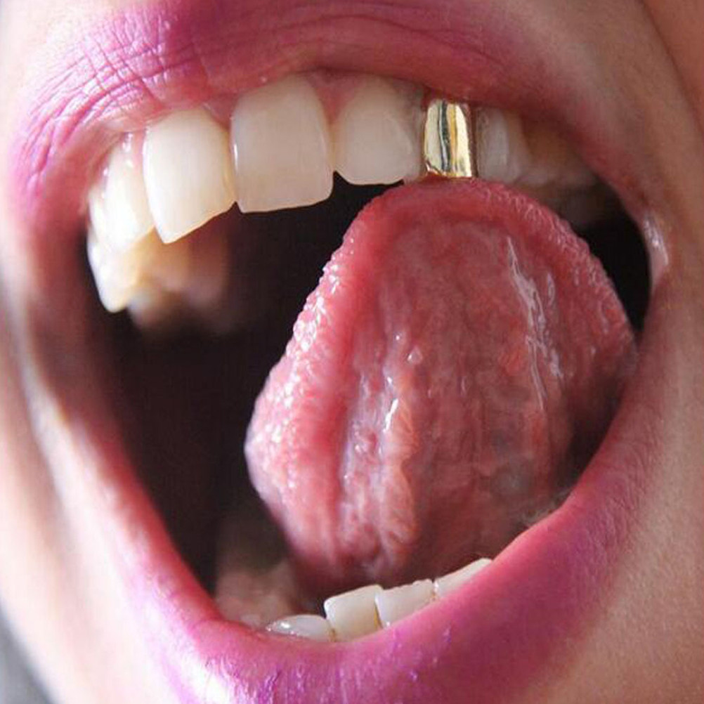 2Pcs Golden Brass Teeth Brace  - огляд і ціна Body Jewelry Videos