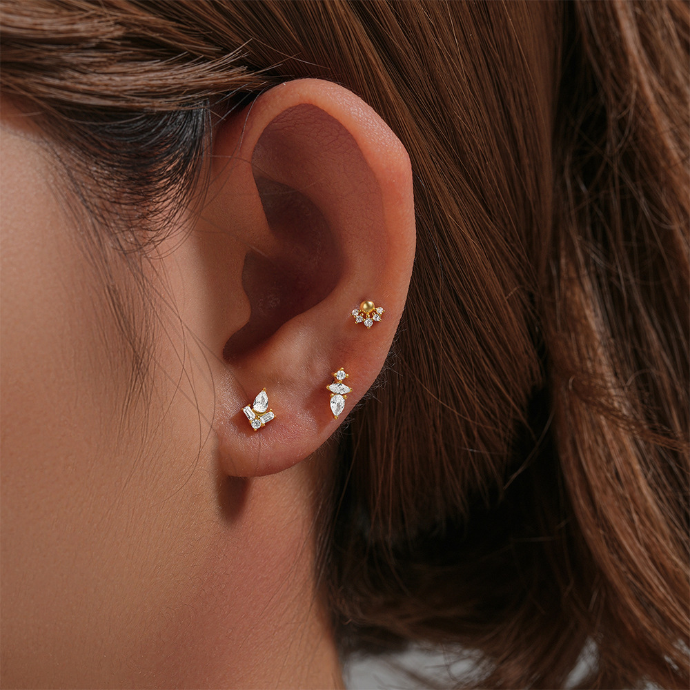 1PC Stainless Steel Crystal CZ - огляд і ціна Tragus Flat Back