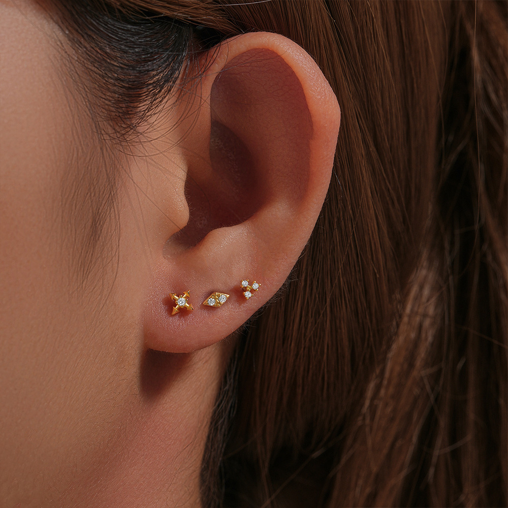 1PC Stainless Steel Crystal CZ - огляд і ціна Tragus Flat Back