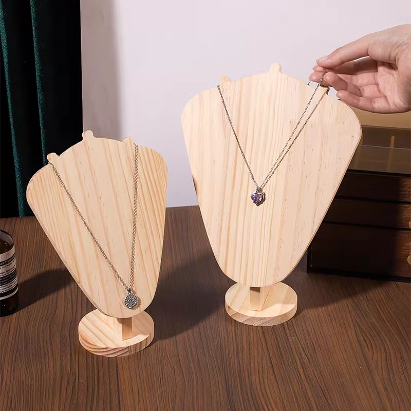 Wood Necklace Display Stand, J - огляд і ціна Body Jewelry Holder