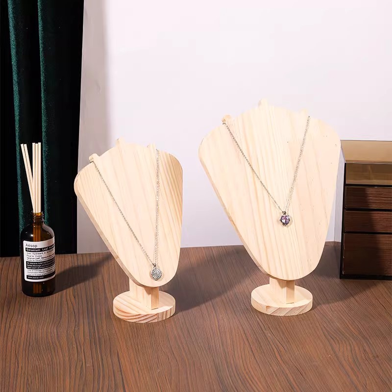 Wood Necklace Display Stand, J - огляд і ціна Body Jewelry Holder