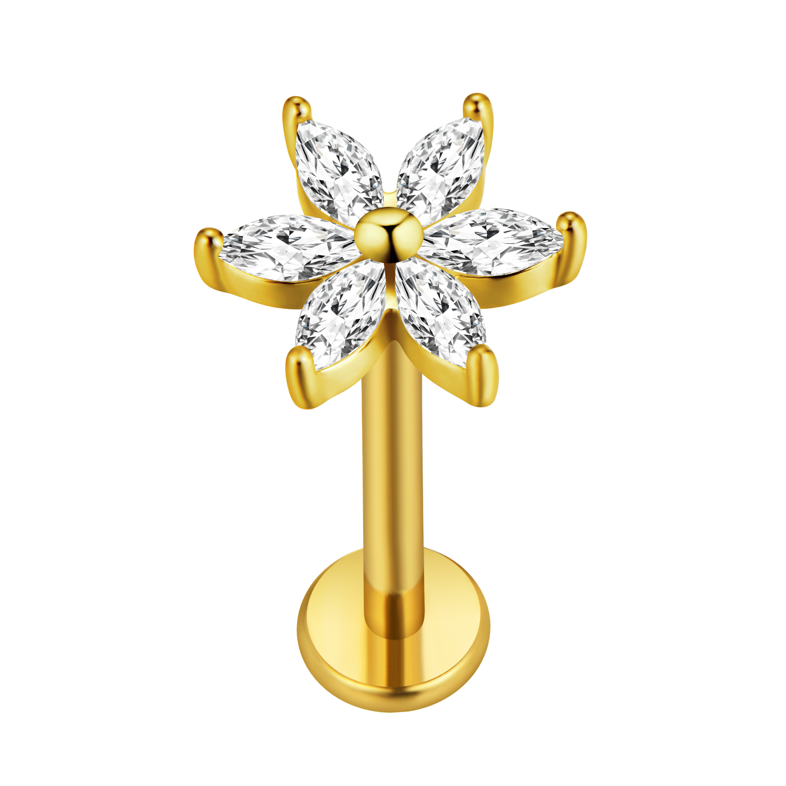 Maple Leaf Labret Piercing Sta - огляд і ціна Body Jewelry Flat Back
