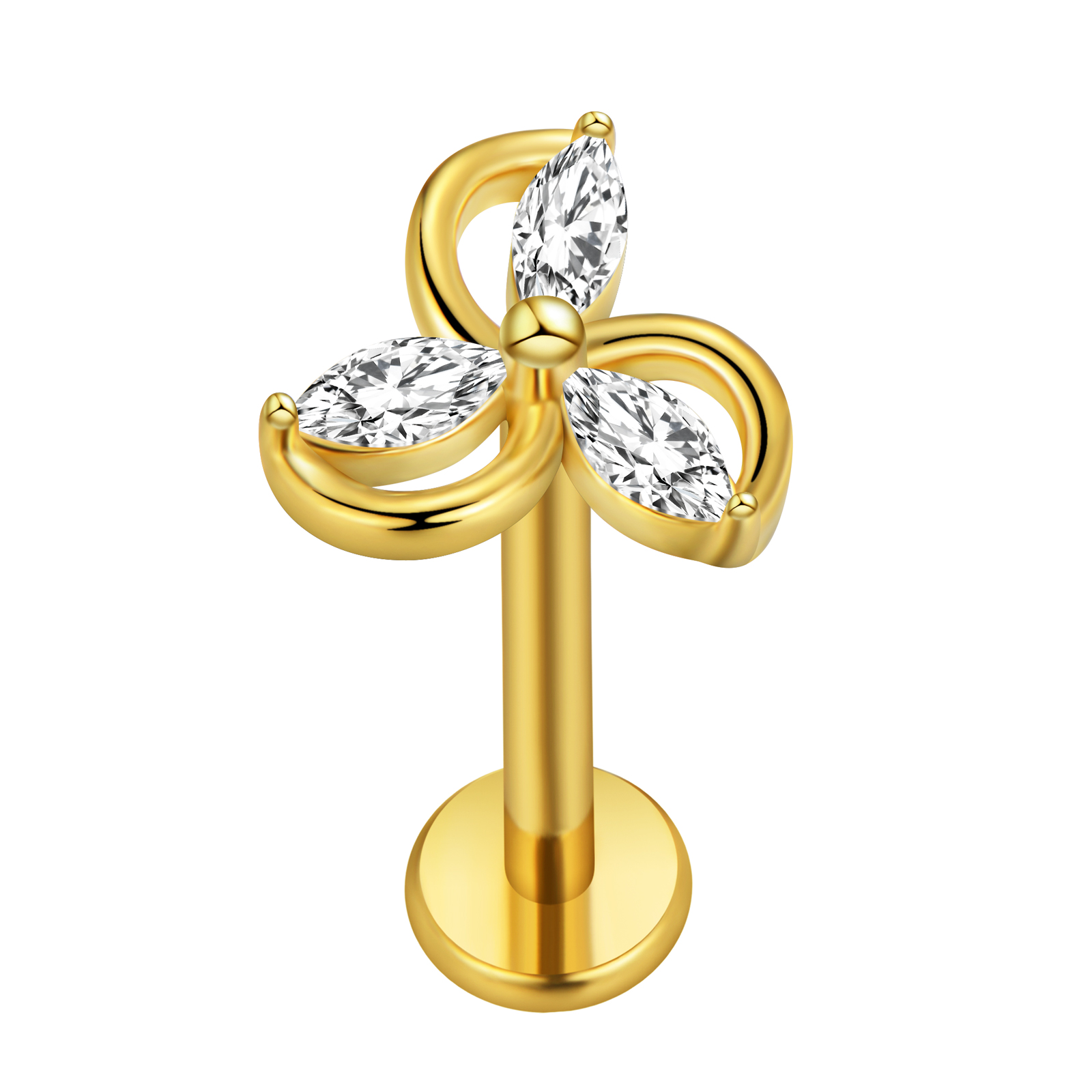 Maple Leaf Labret Piercing Sta - огляд і ціна Body Jewelry Flat Back