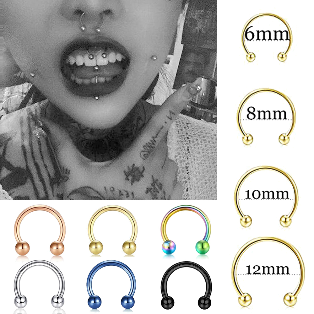 14G 16G Septum Jewelry Surgica - огляд і ціна Body Jewelry Lip Ring