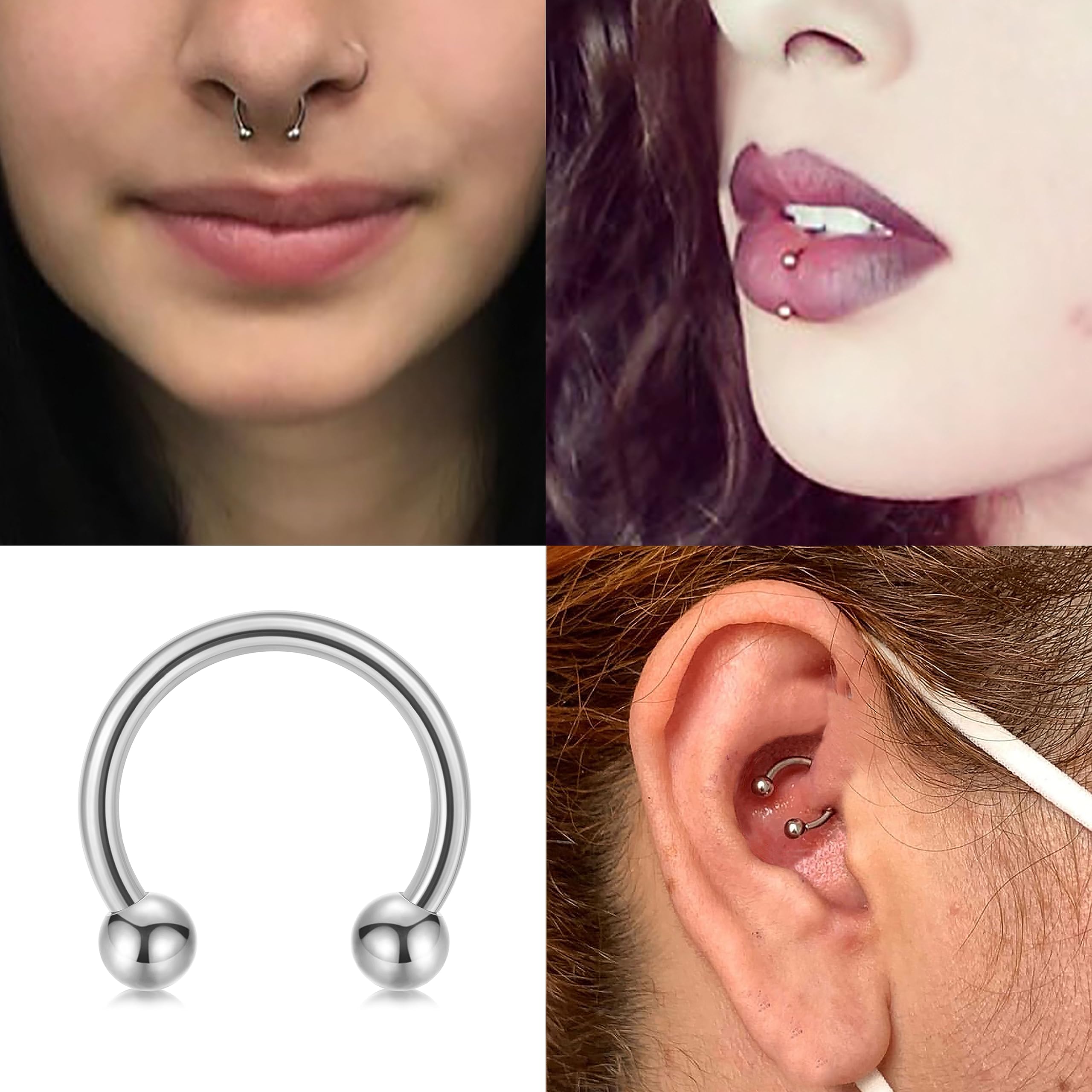 14G 16G Septum Jewelry Surgica - огляд і ціна Body Jewelry Lip Ring
