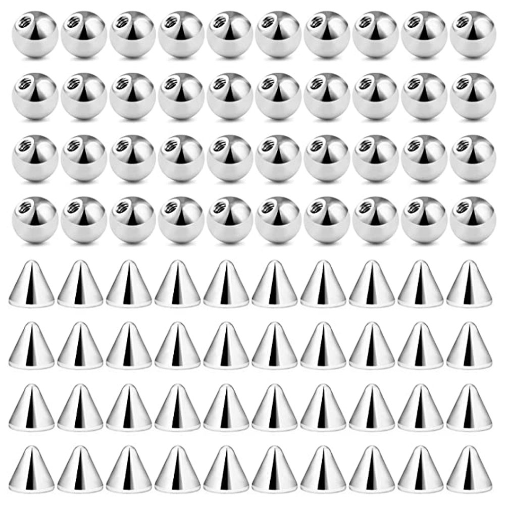 80Pcs 3-5MM 316L Surgical Stee - огляд і ціна Body Jewelry Replacement Ball