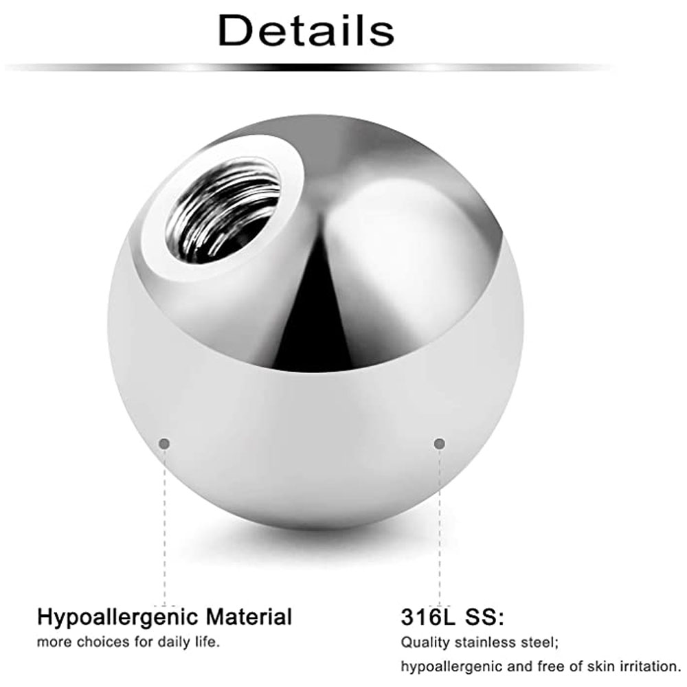 80Pcs 3-5MM 316L Surgical Stee - огляд і ціна Body Jewelry Replacement Ball