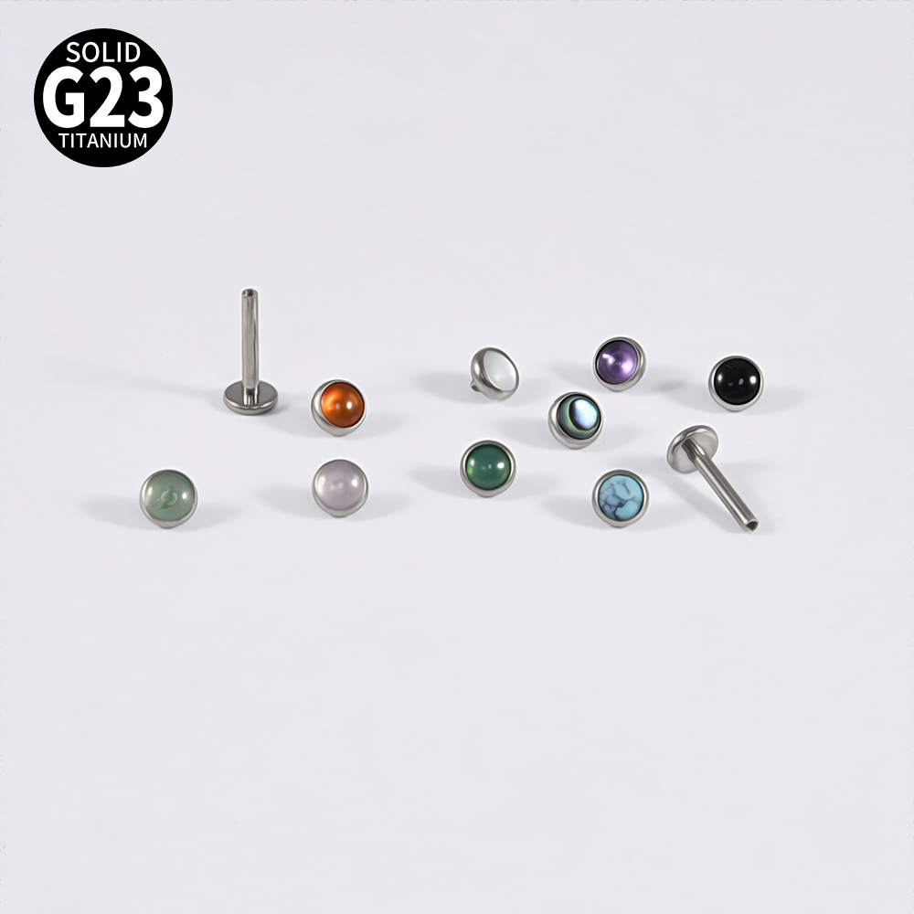 1PC 16g G23 Titanium Crystal&S - огляд і ціна Body Jewelry Flat Back
