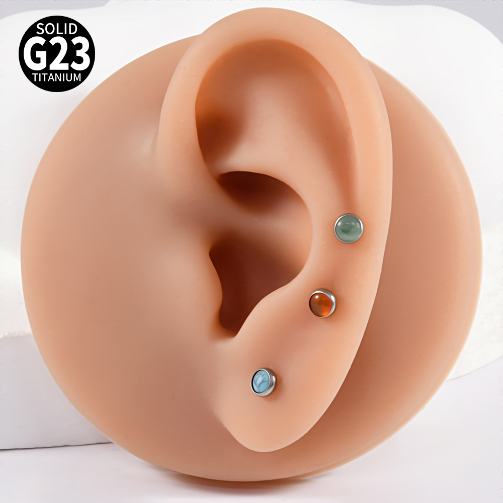 1PC 16g G23 Titanium Crystal&S - огляд і ціна Body Jewelry Flat Back