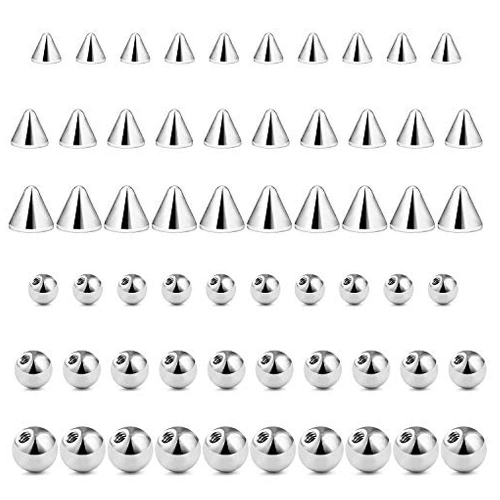 WKOUD 60PCS 14G 16G 3-5mm 316L - огляд і ціна Body Jewelry Replacement Ball