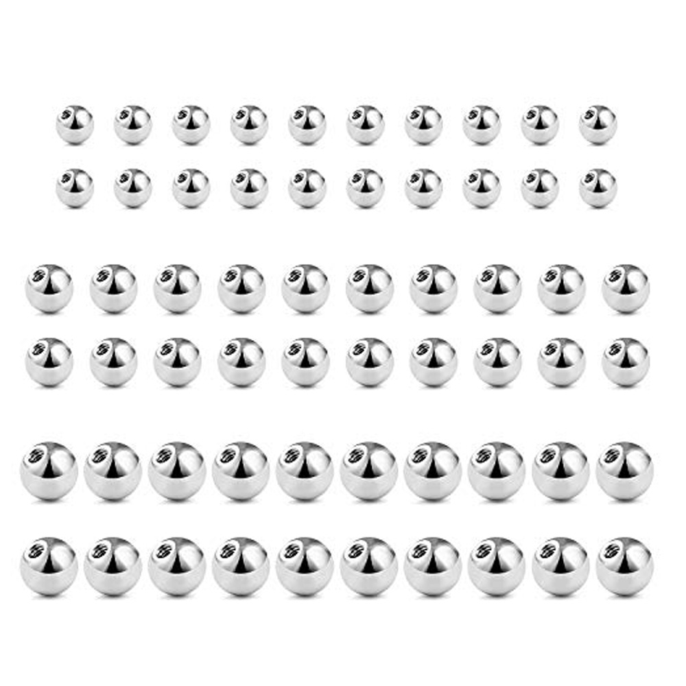 WKOUD 60PCS 14G 16G 3-5mm 316L - огляд і ціна Body Jewelry Replacement Ball