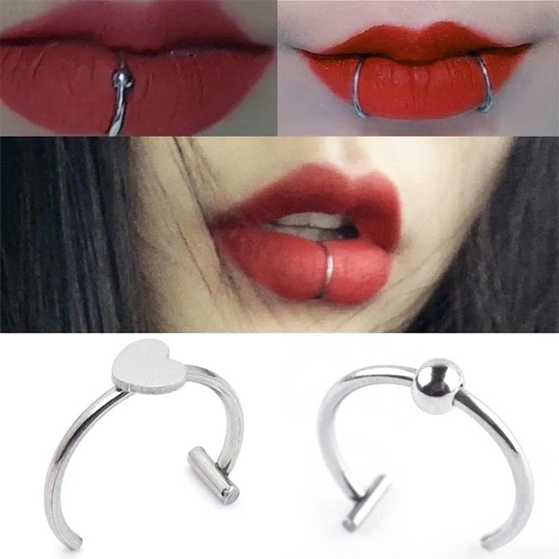 1Pc Stainless Steel Fake Nose  - огляд і ціна Body Jewelry Lip Ring