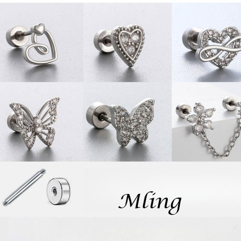 G23 Titanium Heart Flat Back C - огляд і ціна Tragus Flat Back
